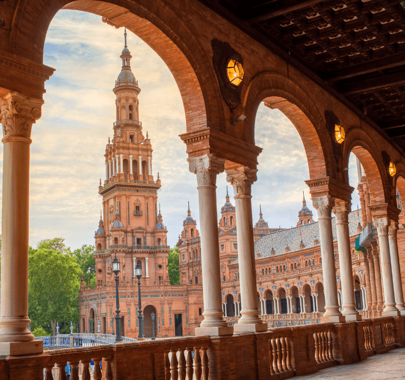 Plaza España Sevilla Imagen desde un balcón de la iglesia de Plaza España Sevilla